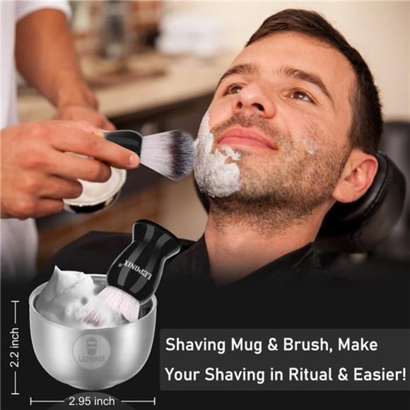 Shaving Kit for Men, Include Safety Razor, Sandalwood Shaving Cream, Mens - Picture 3 of 6